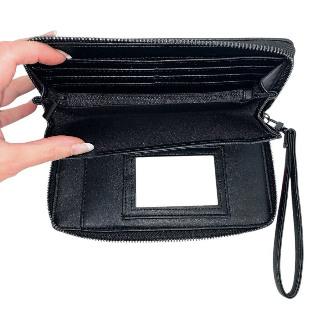 Betsey Johnson Large Black w/Spiders Wristlet Phone Case Clutch Wallet NWT - Picture 7 of 7